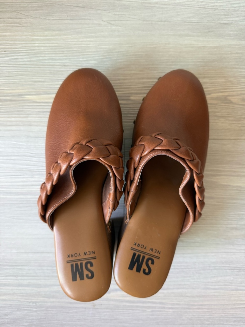 Steve Madden Brown Braided Spring Clog  with Stud Trim- Women’s 7 - Picture 3 of 4